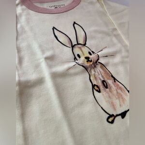 NWT. Jane Goodall Janey Baby One Piece, Rabbit/Peonies